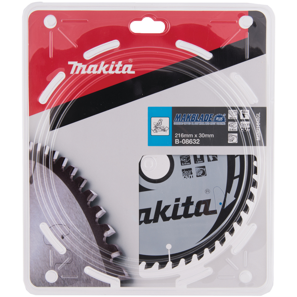 Lames carbure ''Makblade Plus'' Bois, pour scies radiales et à onglets 216/30/32 - MAKITA - B-08632