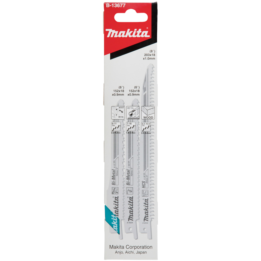 SET 3 LAMES RECIPRO S.EXP - MAKITA - B-13677