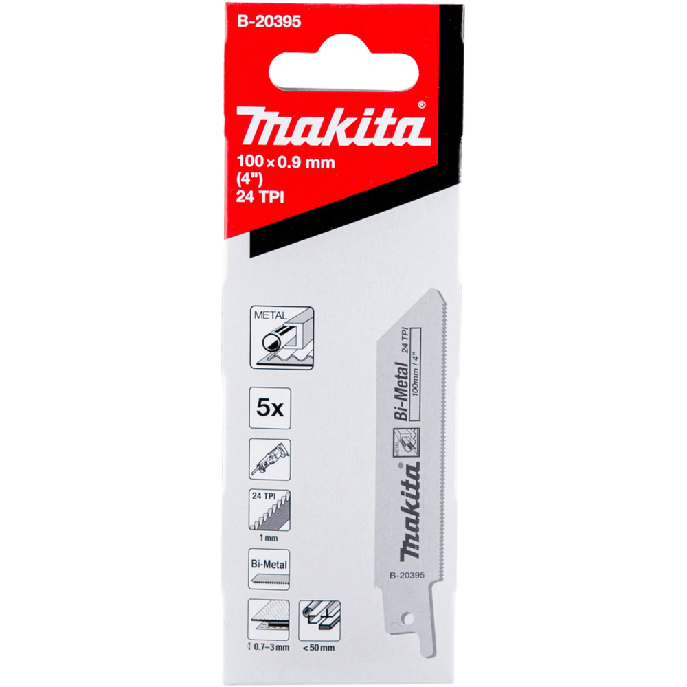 Lames Bi-Métal flexibles pour tôles minces 0,7 à 3 mm 100MM - MAKITA - B-20395