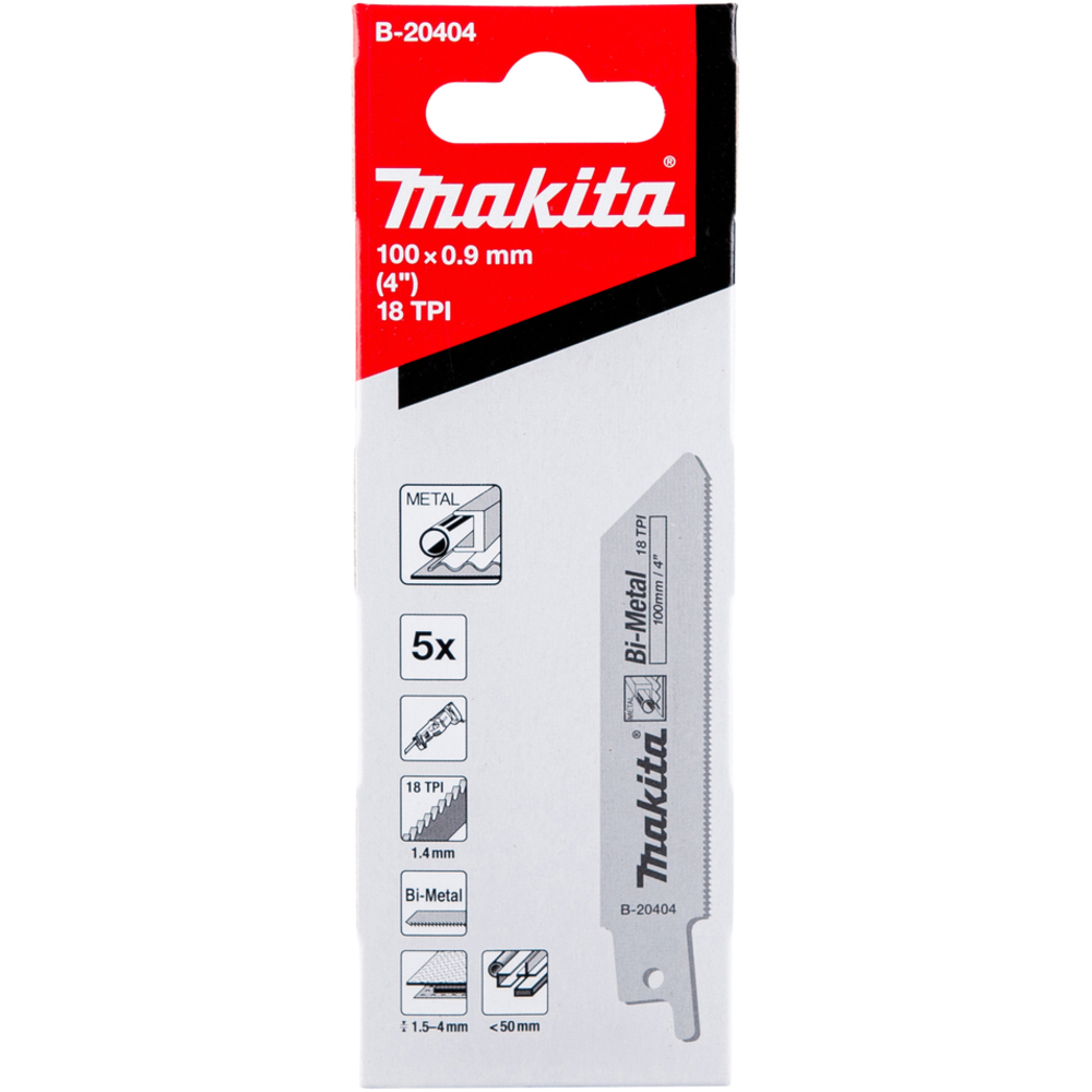 Lames Bi-Métal flexibles pour tôles minces 0,7 à 3 mm 100MM - MAKITA - B-20404
