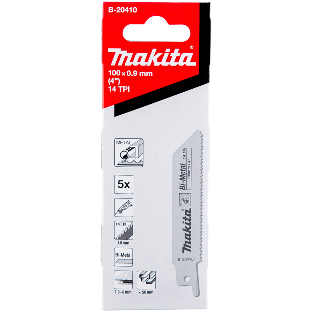 Lames Bi-Métal flexibles pour tôles minces 0,7 à 3 mm 100MM - MAKITA - B-20410