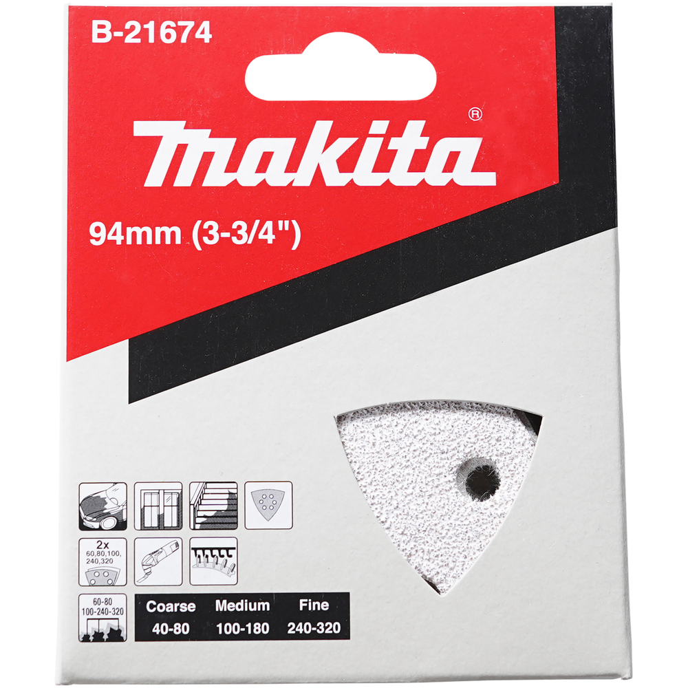 Assortiment triangles abrasifs pour PEINTURE 10 PCS - MAKITA - B-21674