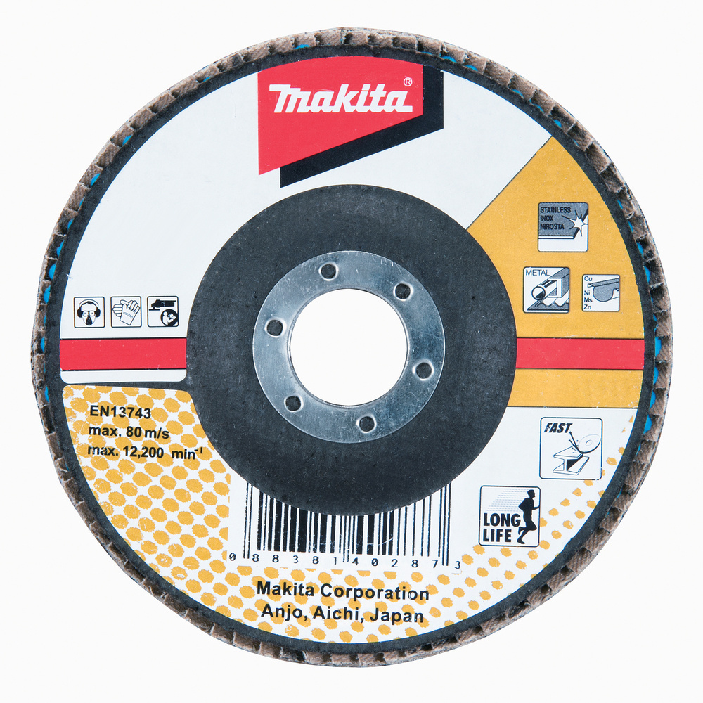 Plateaux à lamelles premium Zirconium bombé x180 Z80 ANGL - MAKITA - B-22729