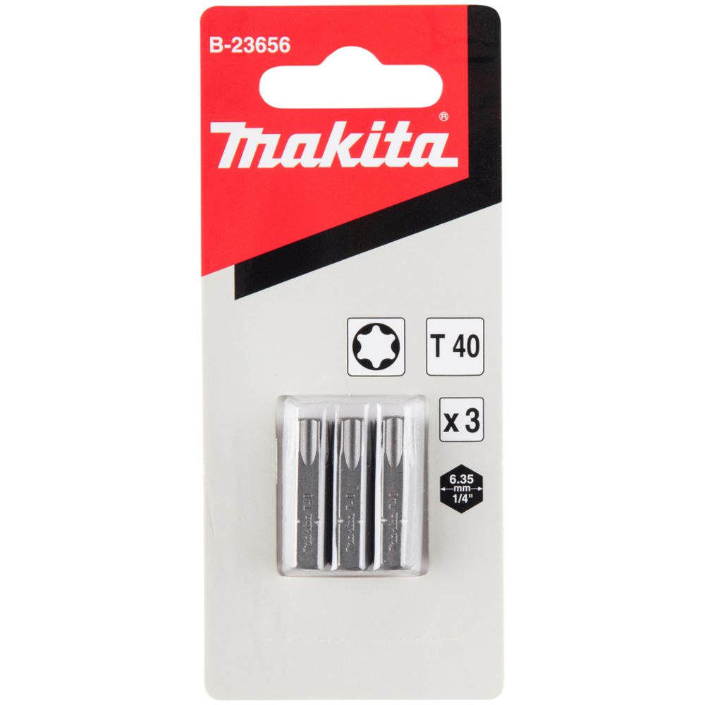 EMBOUTS COURTS TORX T40 25MM LOT DE 3 - MAKITA - B-23656