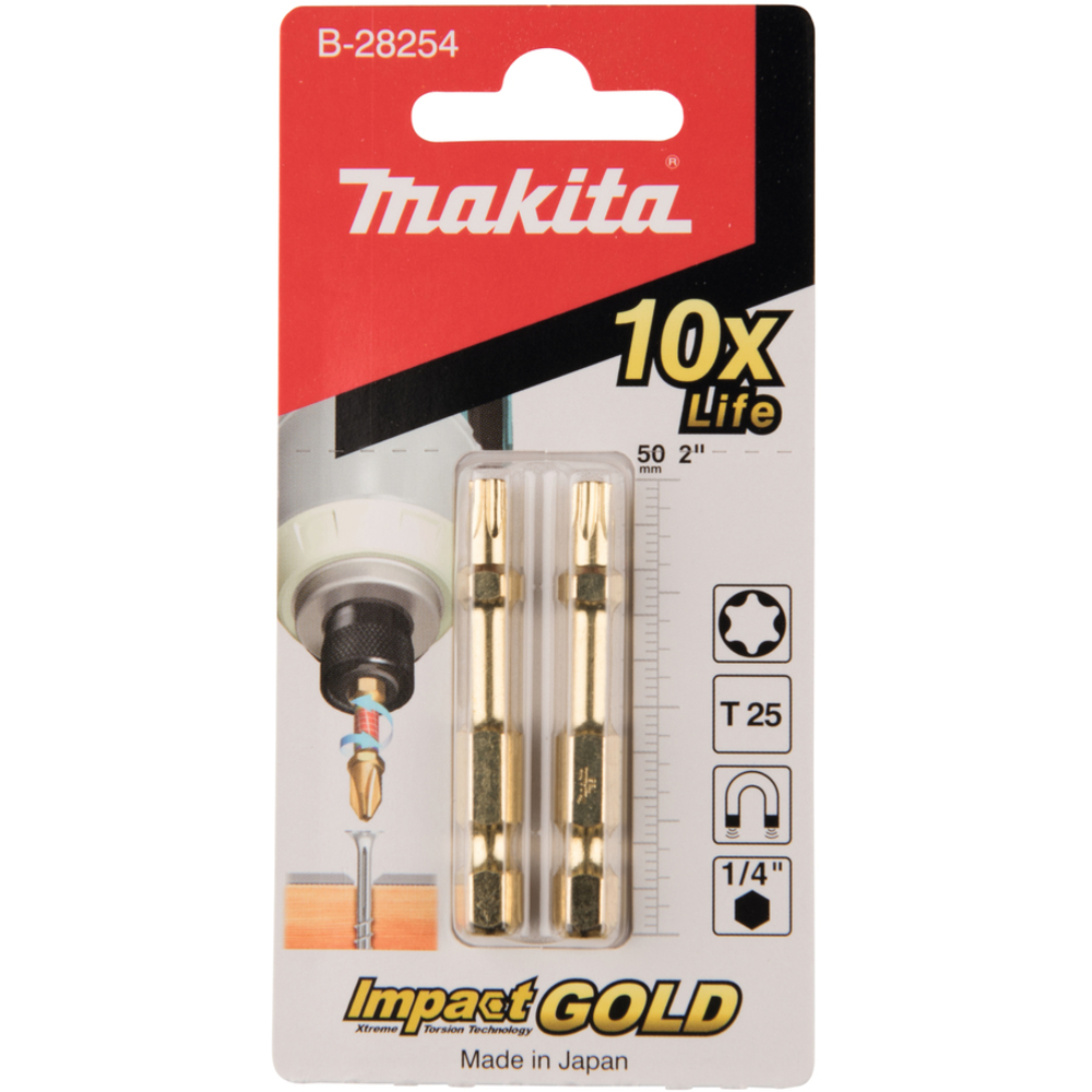 EMBOUT T25-50''IMPACT GOLD''2PCS' - MAKITA - B-28254