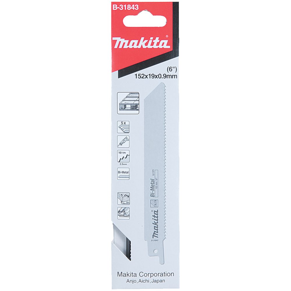 LAME RECIPROSAW BOIS ET METAL 10TPI - MAKITA - B-31843