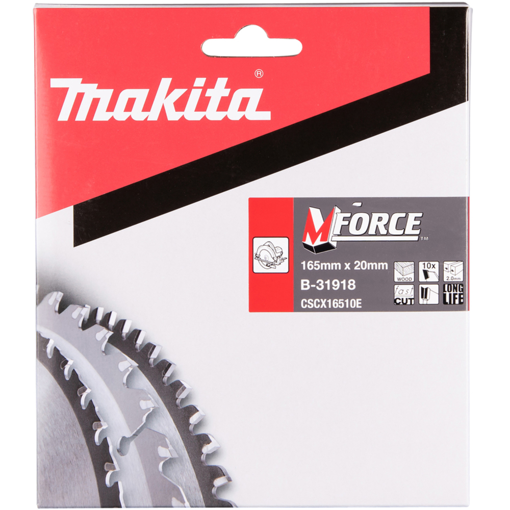 LAME CARBURE MFORCE BOIS 165X20MM 10D - MAKITA - B-31918