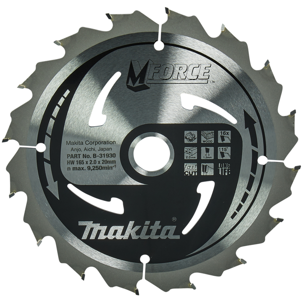 Lame de scie M-FORCE 165mmx20x16D - MAKITA - B-31930