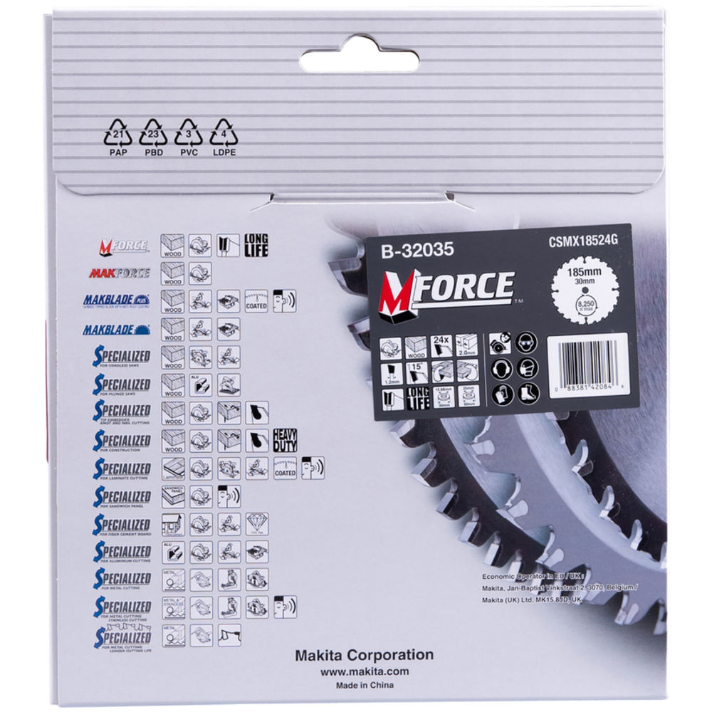 LAME CARB 185-30-24D M-FORCE - MAKITA - B-32035