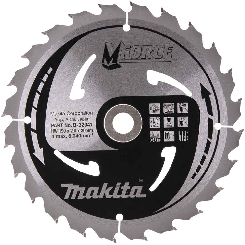 LAME CARBURE MFORCE BOIS 190X30MM 24D - MAKITA - B-32041