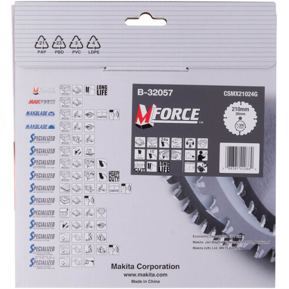 LAME CARBURE MFORCE BOIS 210X30MM 24D - MAKITA - B-32057