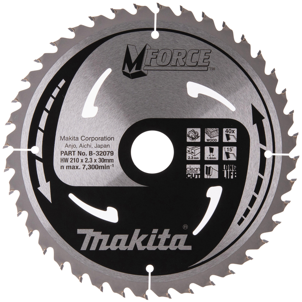LAME CARBURE MFORCE BOIS 210X30MM 40D - MAKITA - B-32079