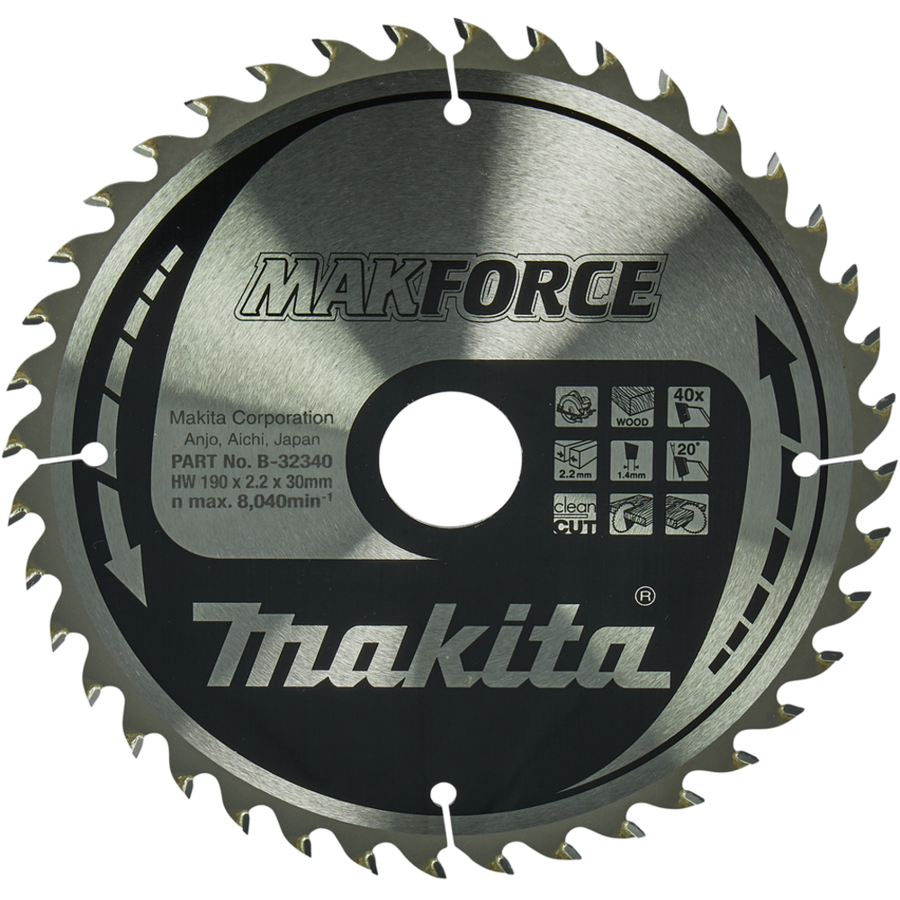 LAM TCT PO MAK 190/30/40 BOIS - MAKITA - B-32340