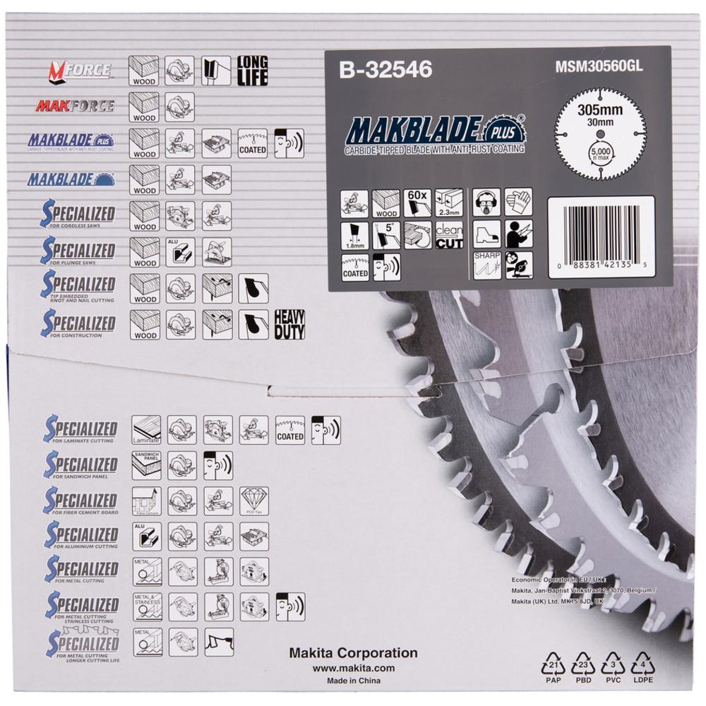 LAM TCT ST MAK+ 305/30/60 BOIS - MAKITA - B-32546