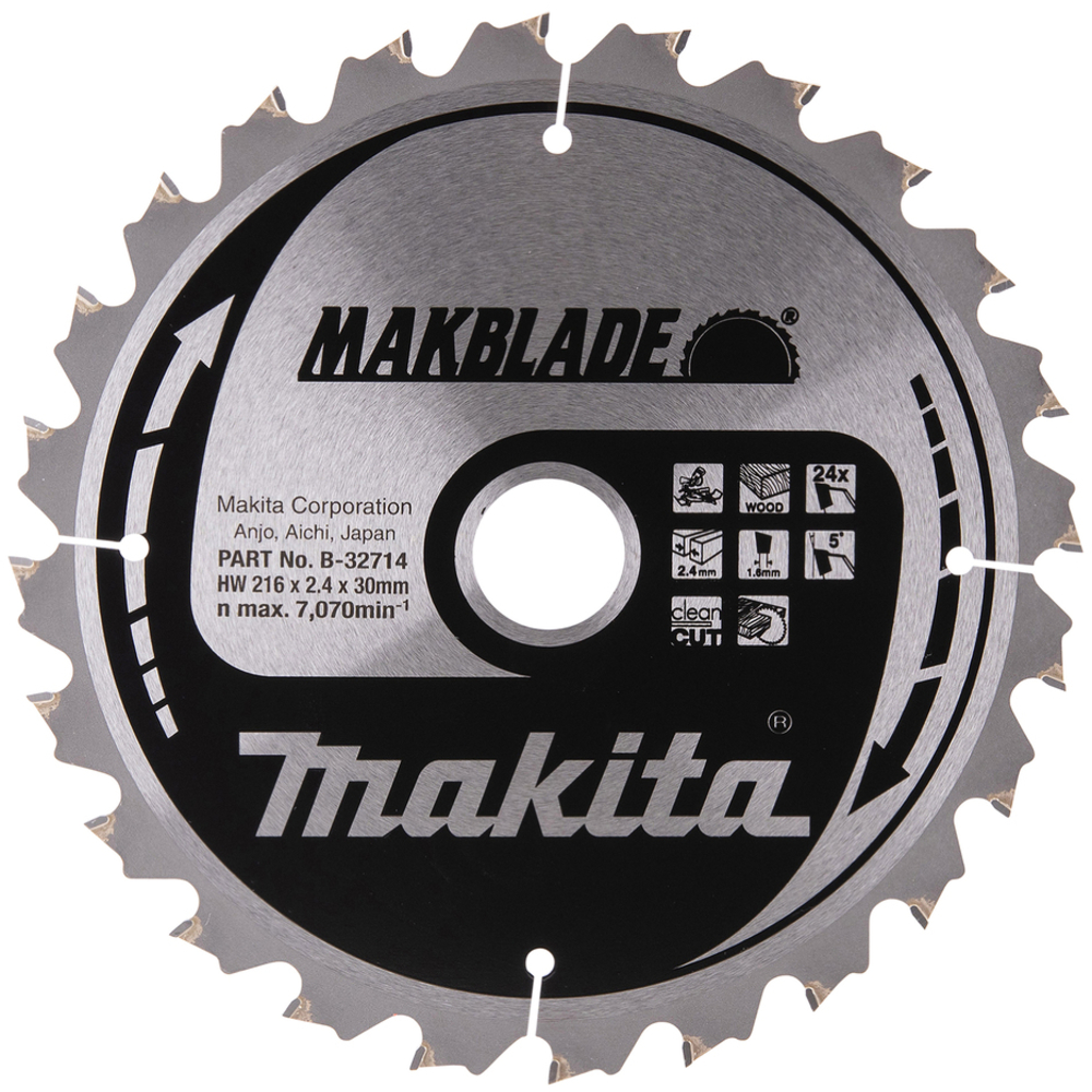 LAME CARBURE MAKBLADE BOIS 216X30MM 24D - MAKITA - B-32714