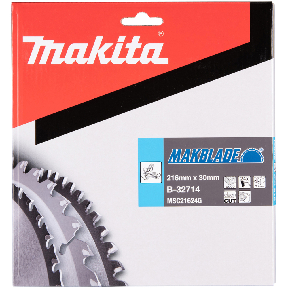 LAME CARBURE MAKBLADE BOIS 216X30MM 24D - MAKITA - B-32714