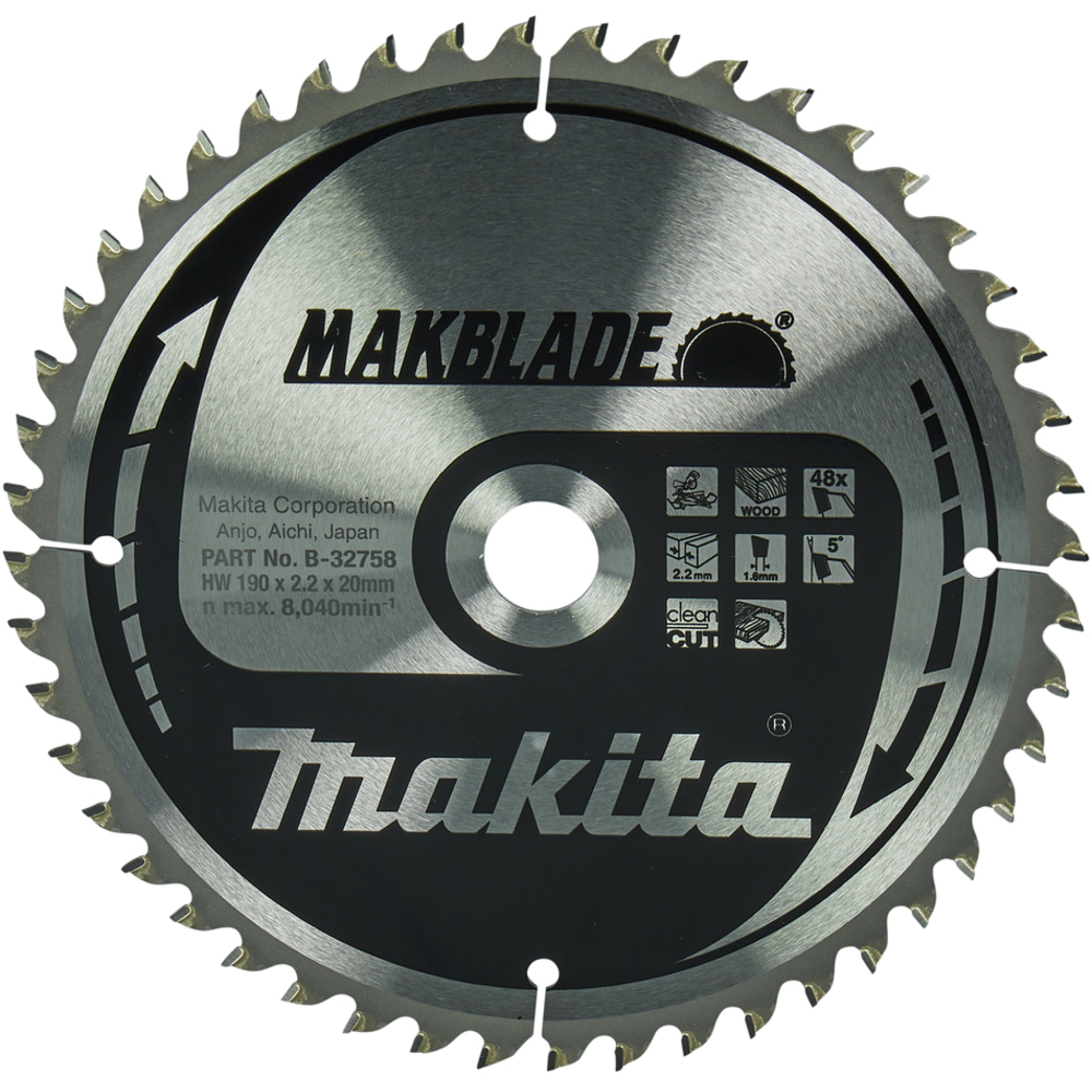 LAME CARBURE MAKBLADE BOIS 190X20MM 48D - MAKITA - B-32758