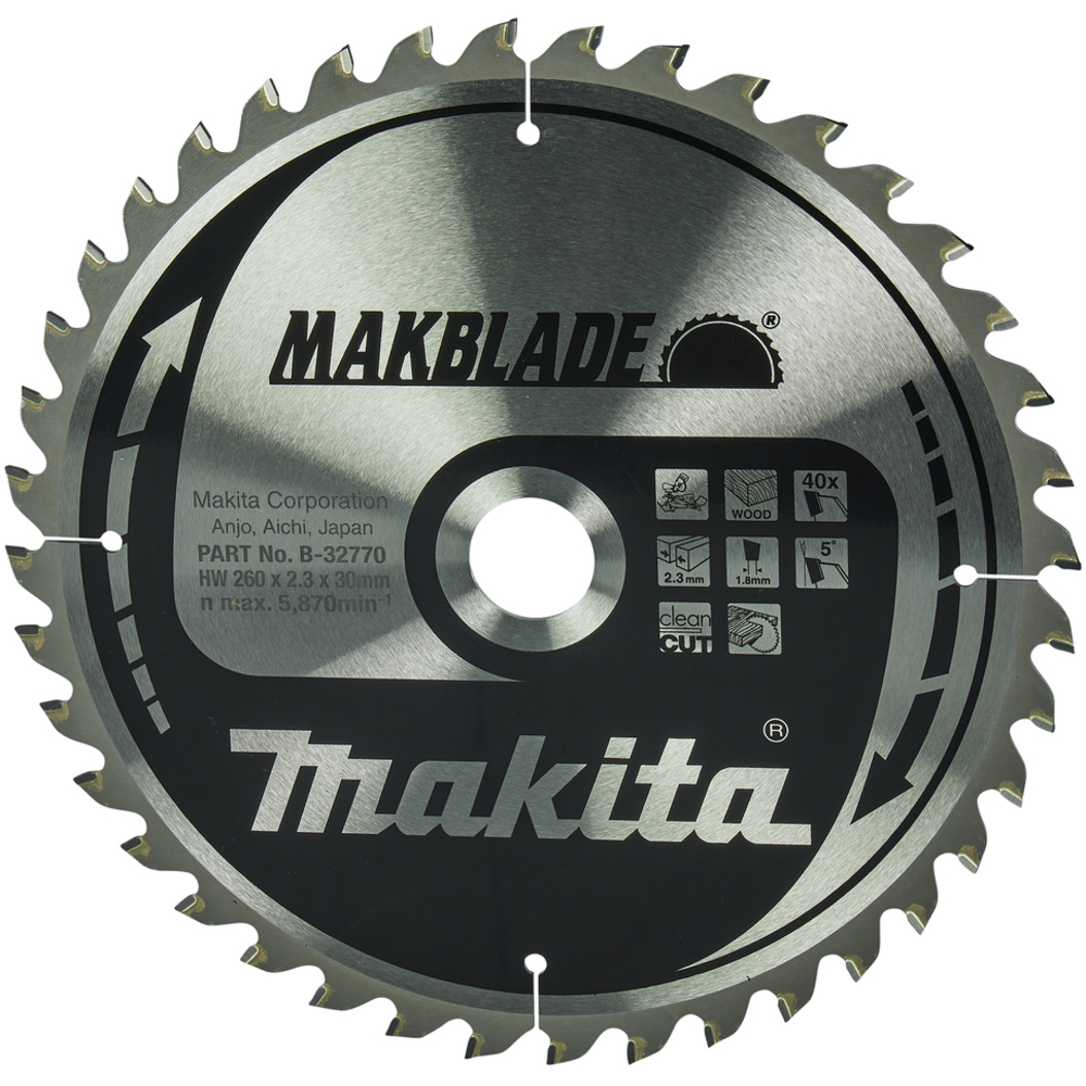 DISQUE BOIS MAKBLADE 260 x 30 mm - MAKITA - B-32770