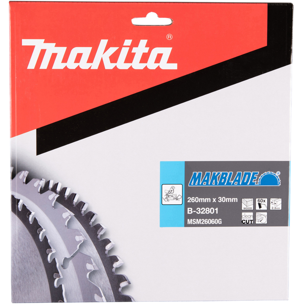 Lame de scie carbure MakBlade D260 mm alésage 30 mm 60 dents - MAKITA - B-32801
