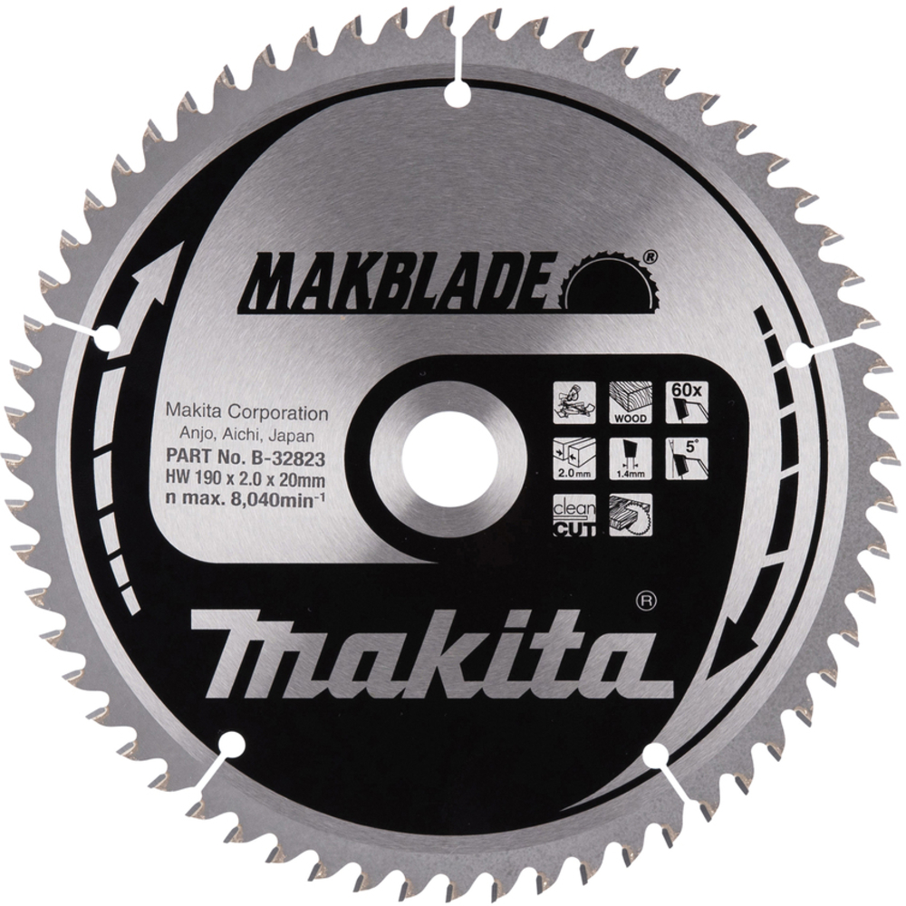 LAM TCT ST MAK 190/20/60 BOIS - MAKITA - B-32823