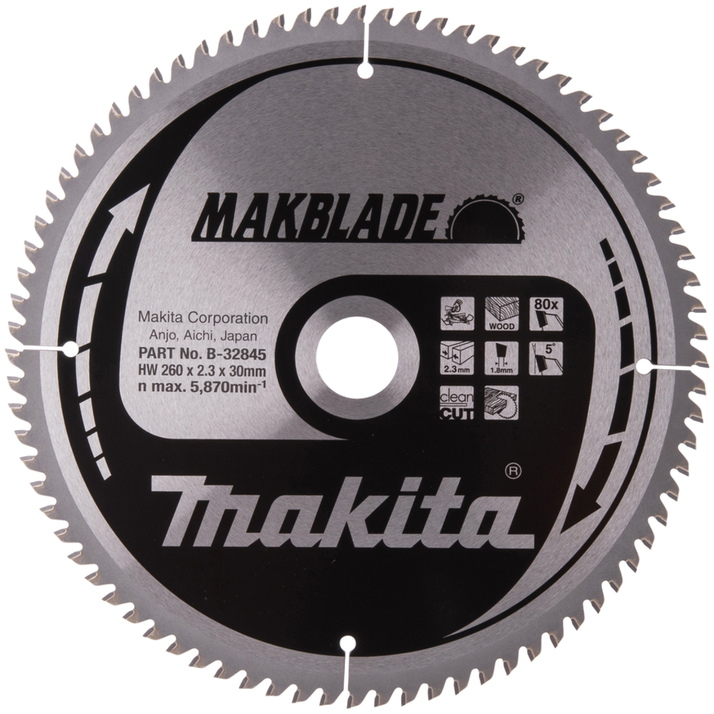 Disque MAKBLADE 260/30/80 BOIS - MAKITA - B-32845