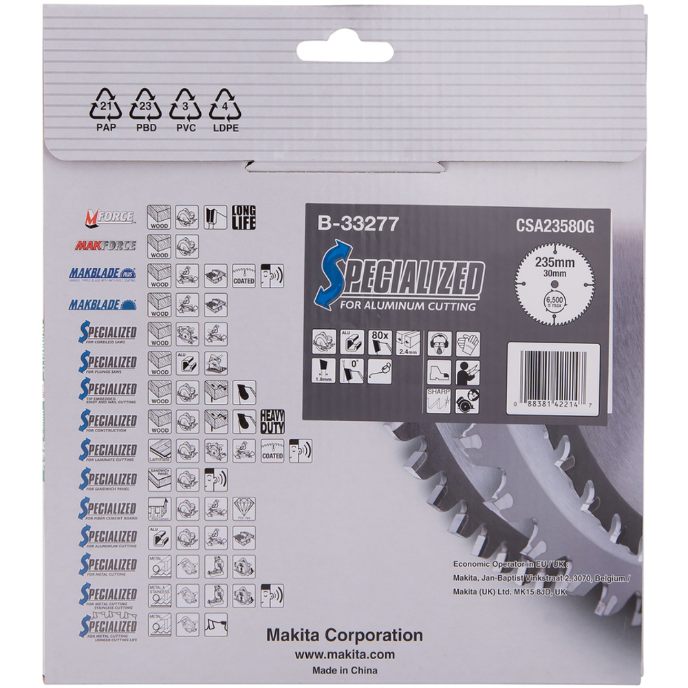LAM TCT PO 235/30/80 SPE ALU - MAKITA - B-33277