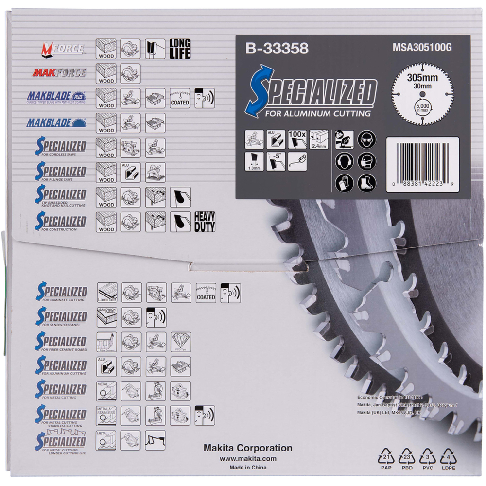 LAM TCT ST 305/30/100 SPE ALU - MAKITA - B-33358