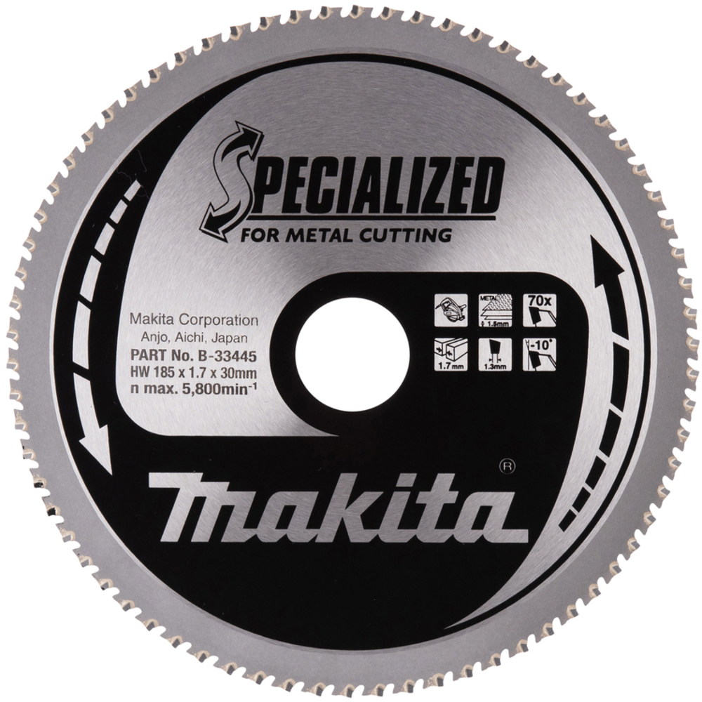 Lame de scie circulaire T.C.T 185 x 30 mm, 70 dents - MAKITA - B-33445