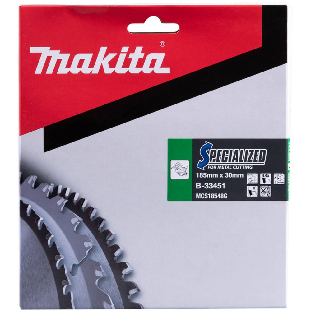 LAME CARBURE TOLE MINCE PO 185X30MM 48D - MAKITA - B-33451