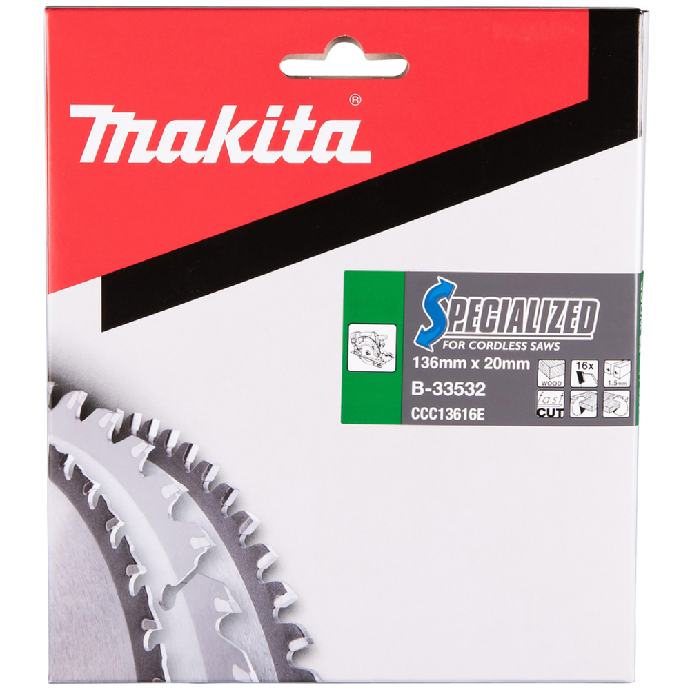 T.C.T.SAW BLADE 136X16T - MAKITA - B-33532