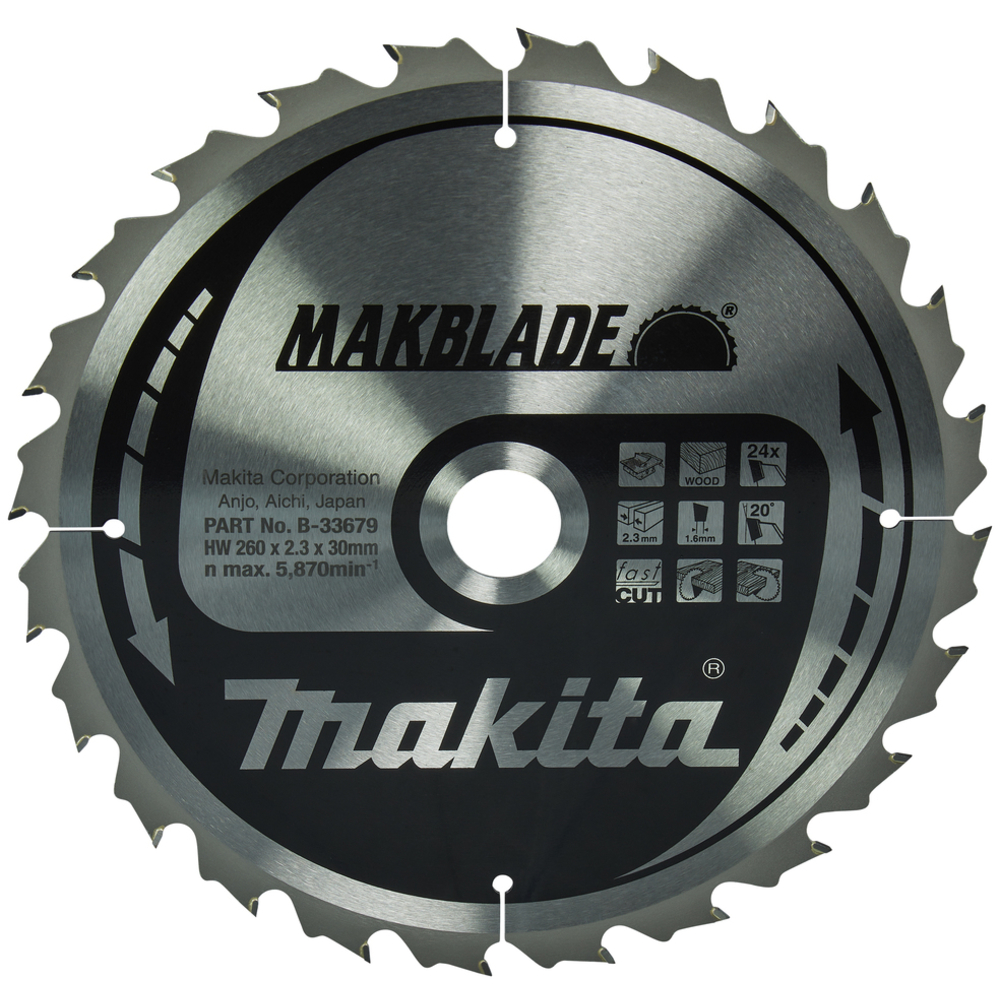 LAM TCT TBL MAK 260/30/24 BOIS - MAKITA - B-33679