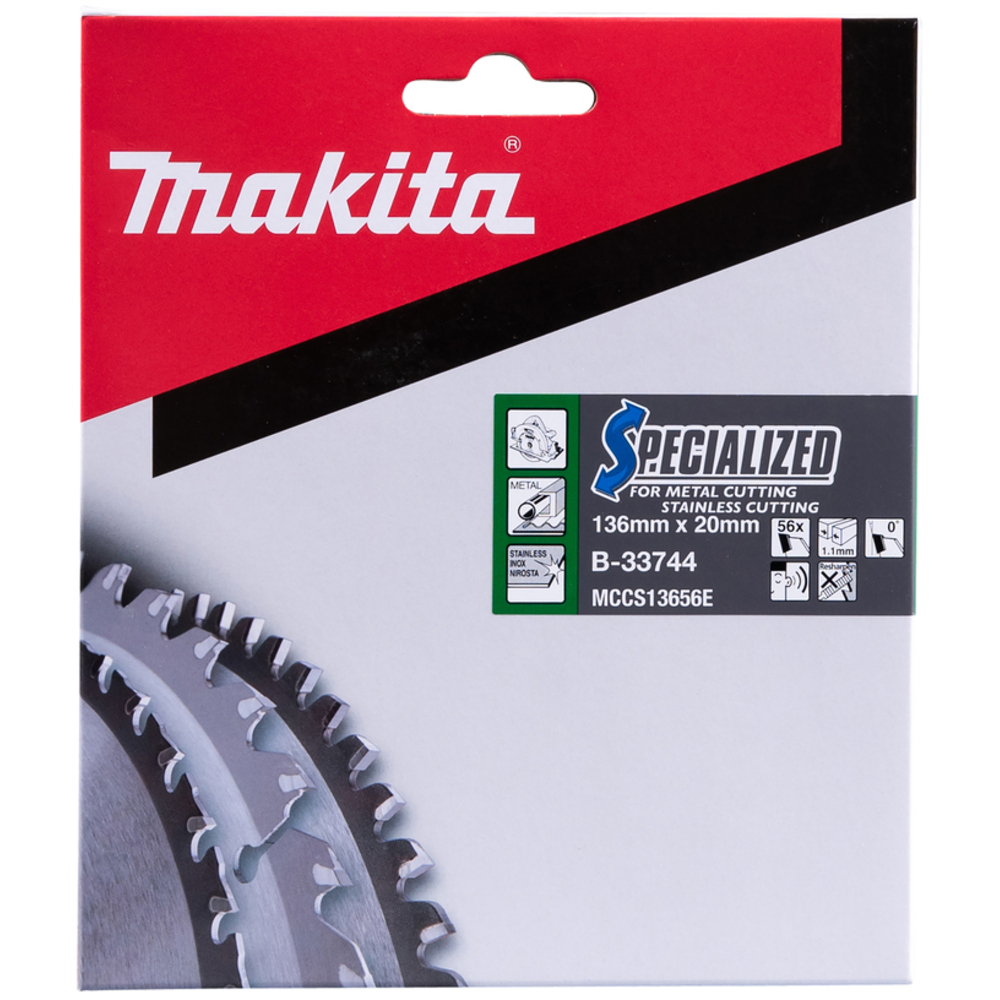 LAME CARBURE INOX/METAL SPE MET+BATT 136X20MM 56D - MAKITA - B-33744