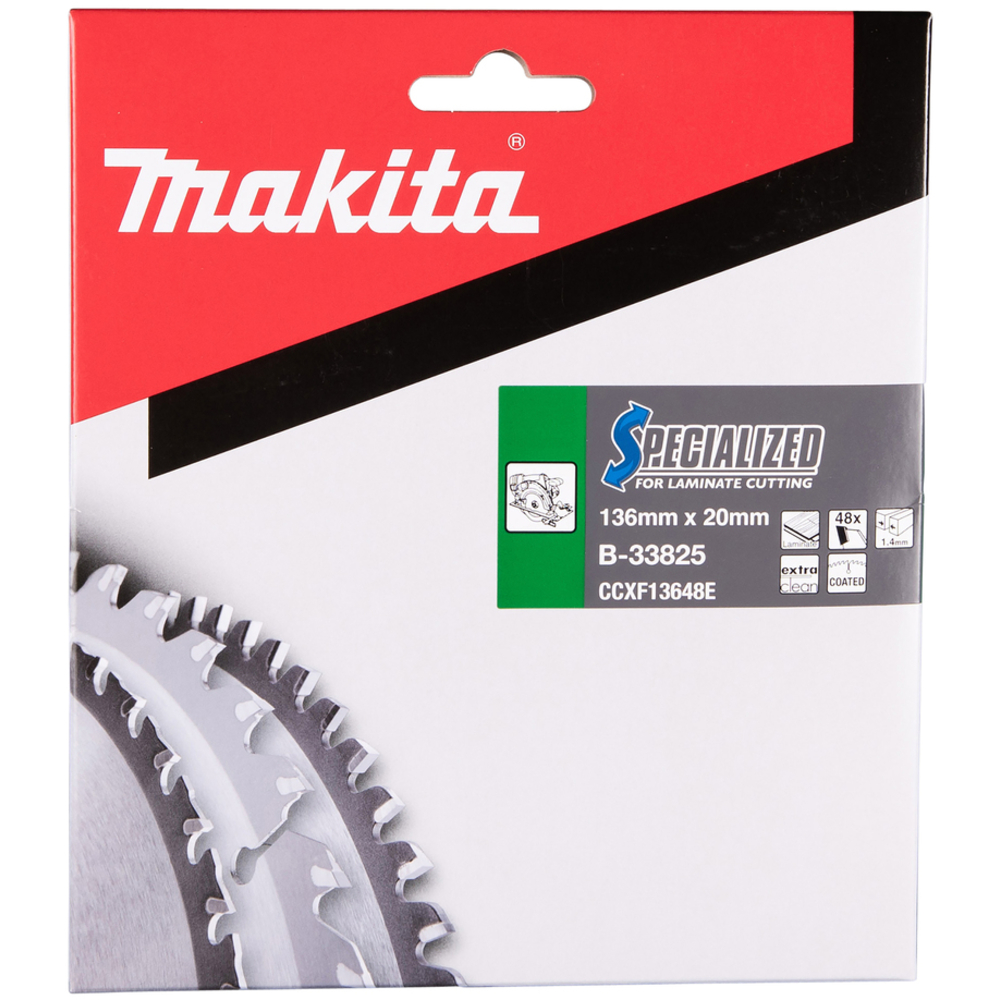 Lame de scie circulaire laminé T.C.T 136 x 20 mm, 48 dents - MAKITA - B-33825