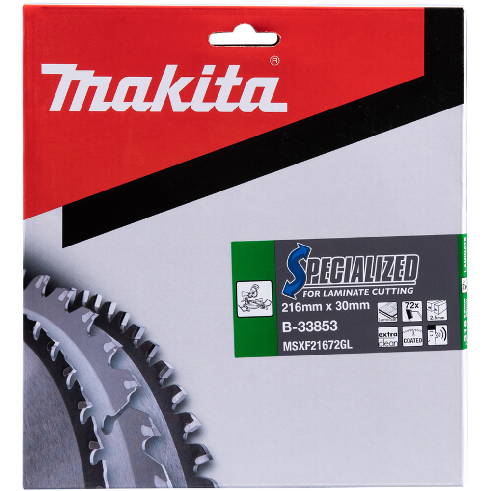 Lame de scie circulaire alliage T.C.T spécialisé 216 x 30 mm, 72 dents - MAKITA - B-33853