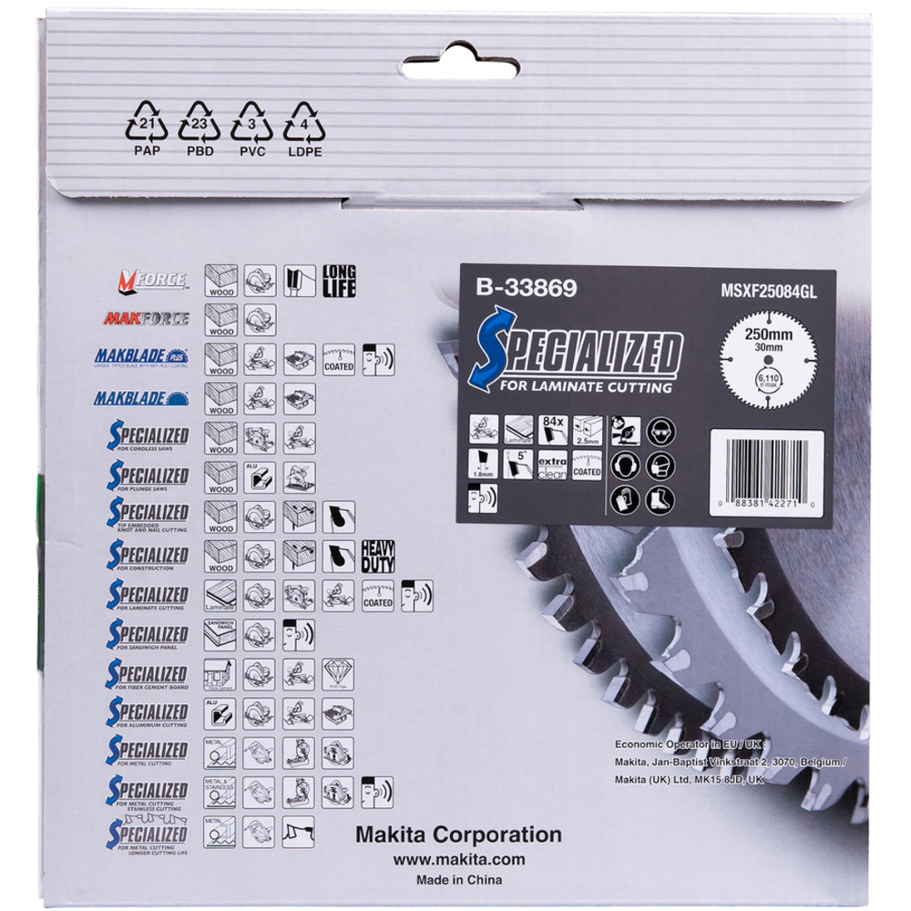 LAM TCT ST 250/30/84 SPE LAMIN - MAKITA - B-33869