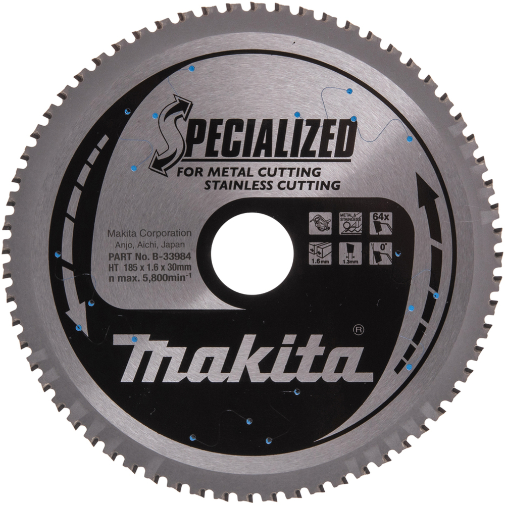 LAM TCT PO SIL 185/30/64 INOX - MAKITA - B-33984