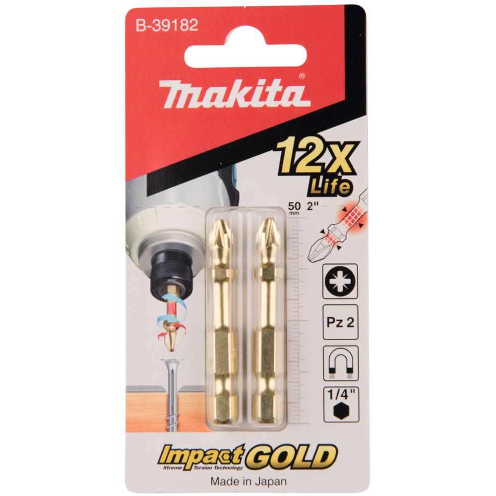 EMBOUT PZ2-50''IMPACT GOLD''2PCS' - MAKITA - B-39182