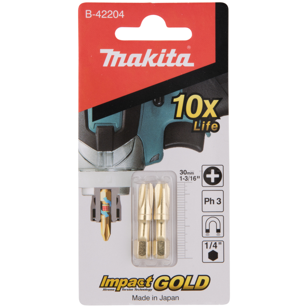 Embout de vissage Impact Gold ShorTon PH3 30 mm - MAKITA - B-42204
