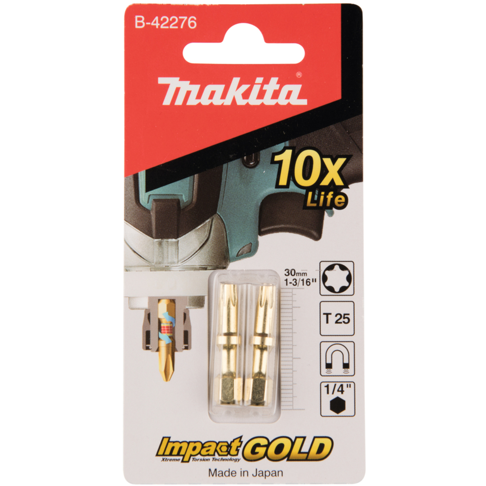 EMBOUTS SHORTON IMPACT GOLD T25 2 PCS - MAKITA - B-42276