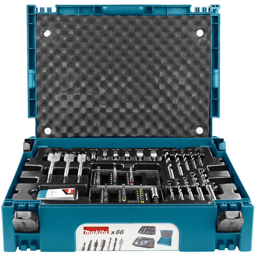 COFFRET ENSEMBLE ACCESSOIRES 66 PIÈCES EN COFFRET MAKPAC - MAKITA - B-43044
