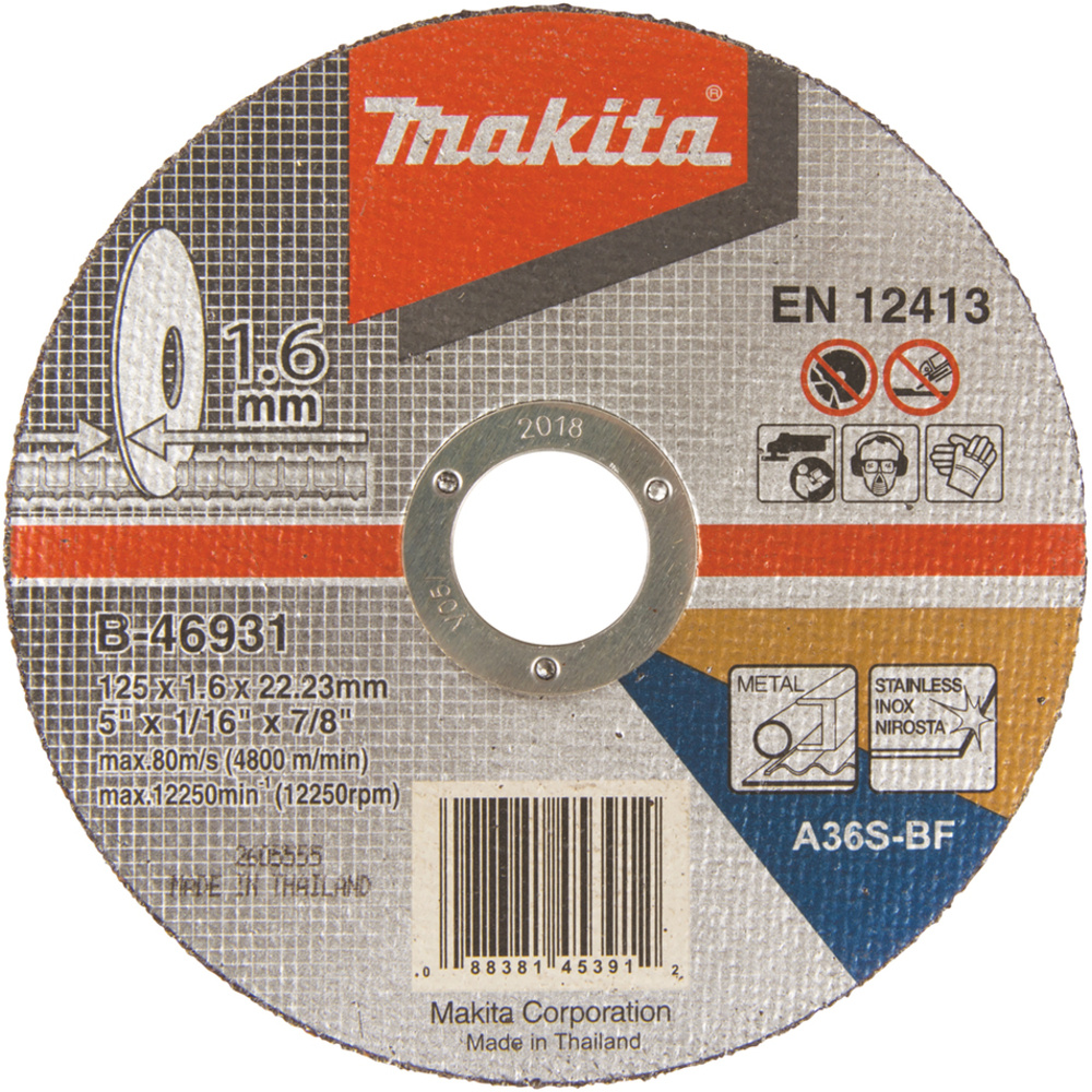 DISC TRONC 125x1,6 METAL/INOX - MAKITA - B-46931