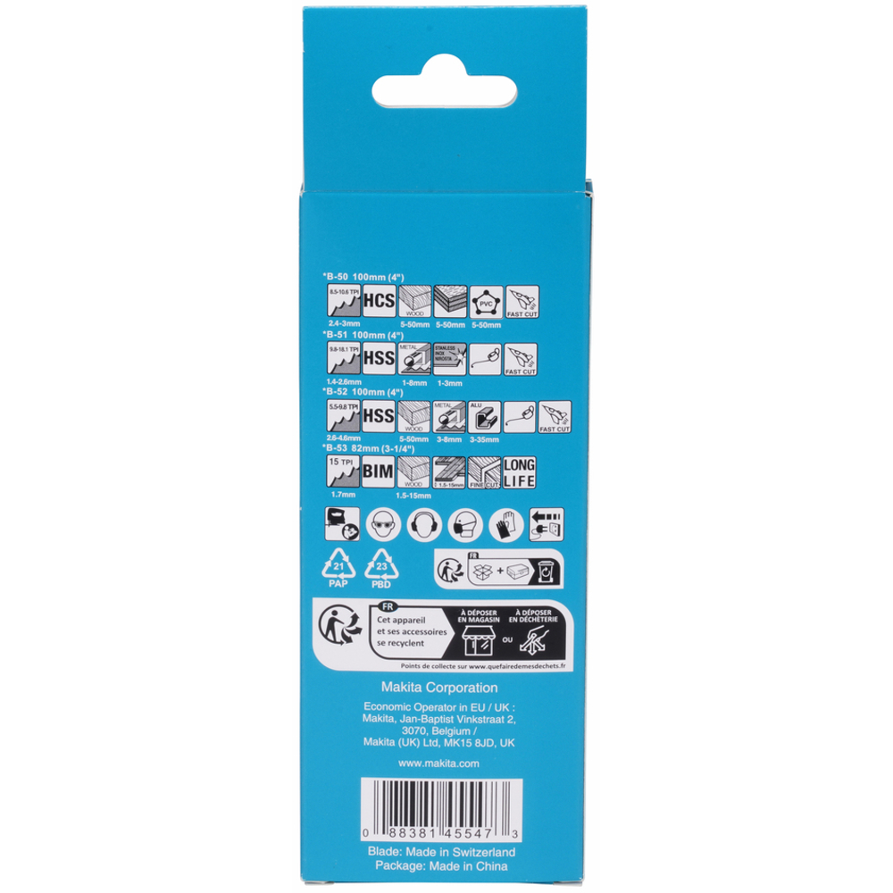 PACK 5 LAMES S-EXPRESS - MAKITA - B-48527
