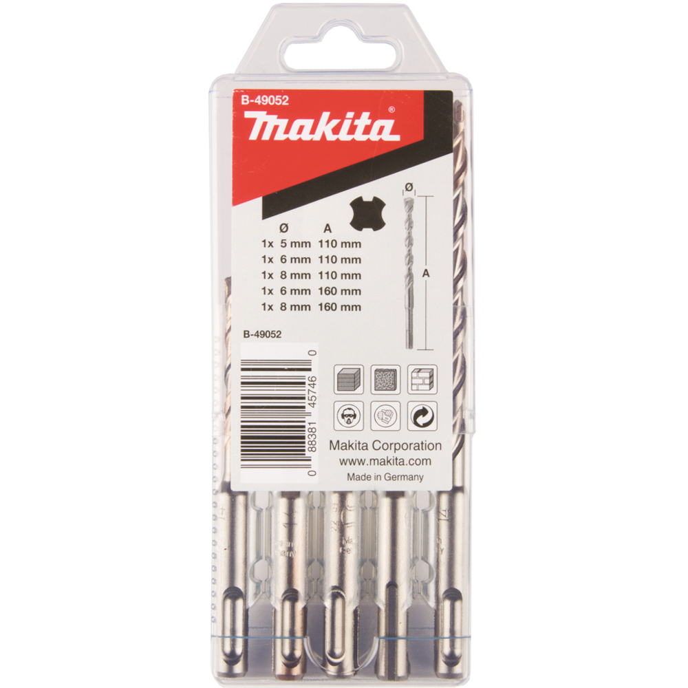 COFFRET DE 5 FORETS SDS- MAKITA - B-49052