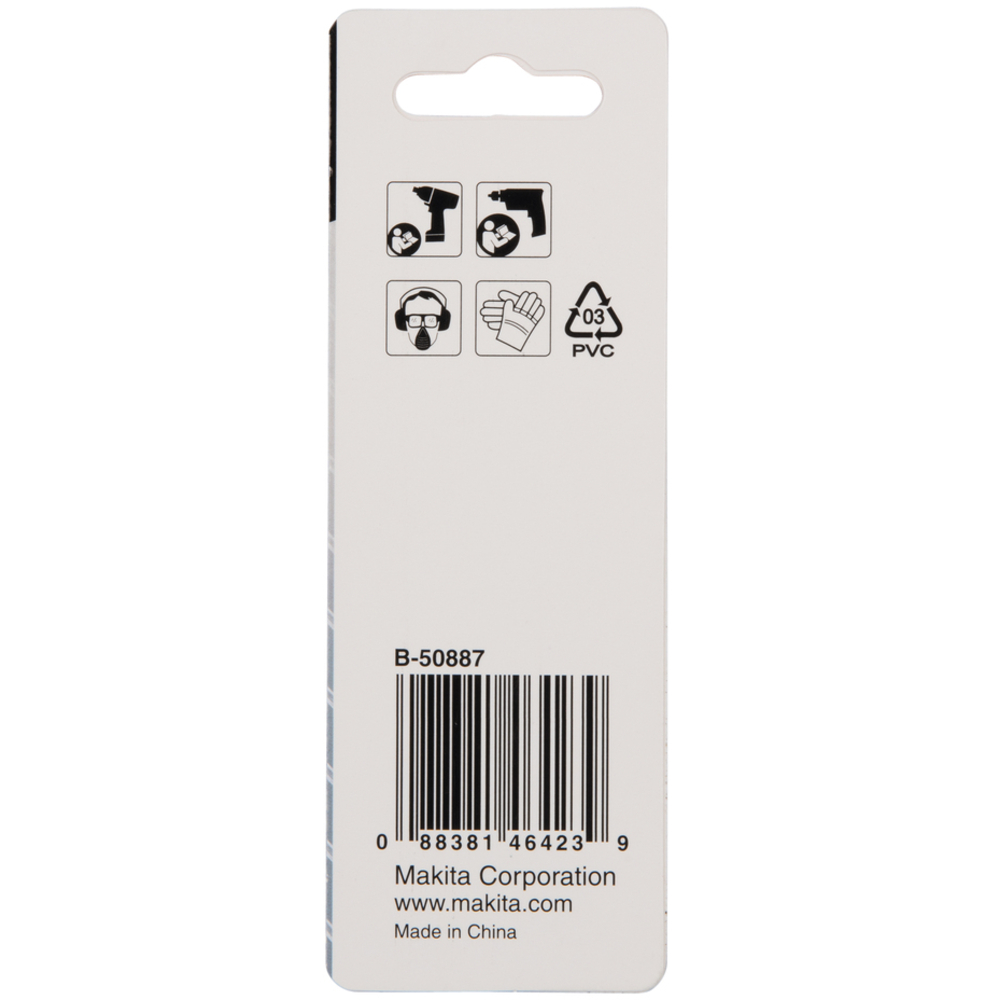 Forets courts à métaux HSS titane, hex 1/4'', pour visseuses à chocs 3X64 - MAKITA - B-50887