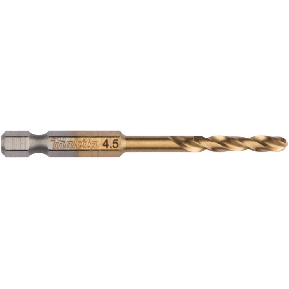 Forets courts à métaux HSS titane pour visseuses à chocs 4.5X75 - MAKITA - B-50946
