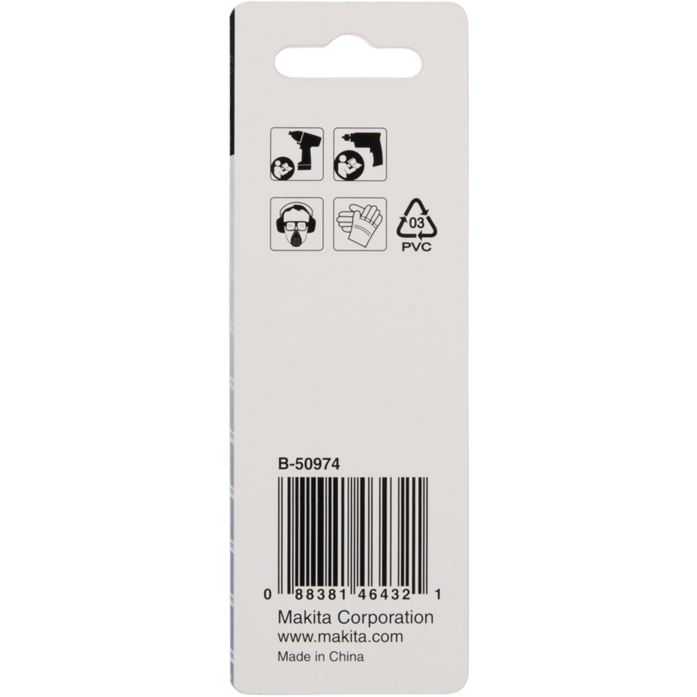 FORET COURT À MÉTAUX HSS TITANE HEX 1/4'' POUR VISSEUSES À CHOCS D6 MM LONGUEUR 80 MM - MAKITA - B-50974