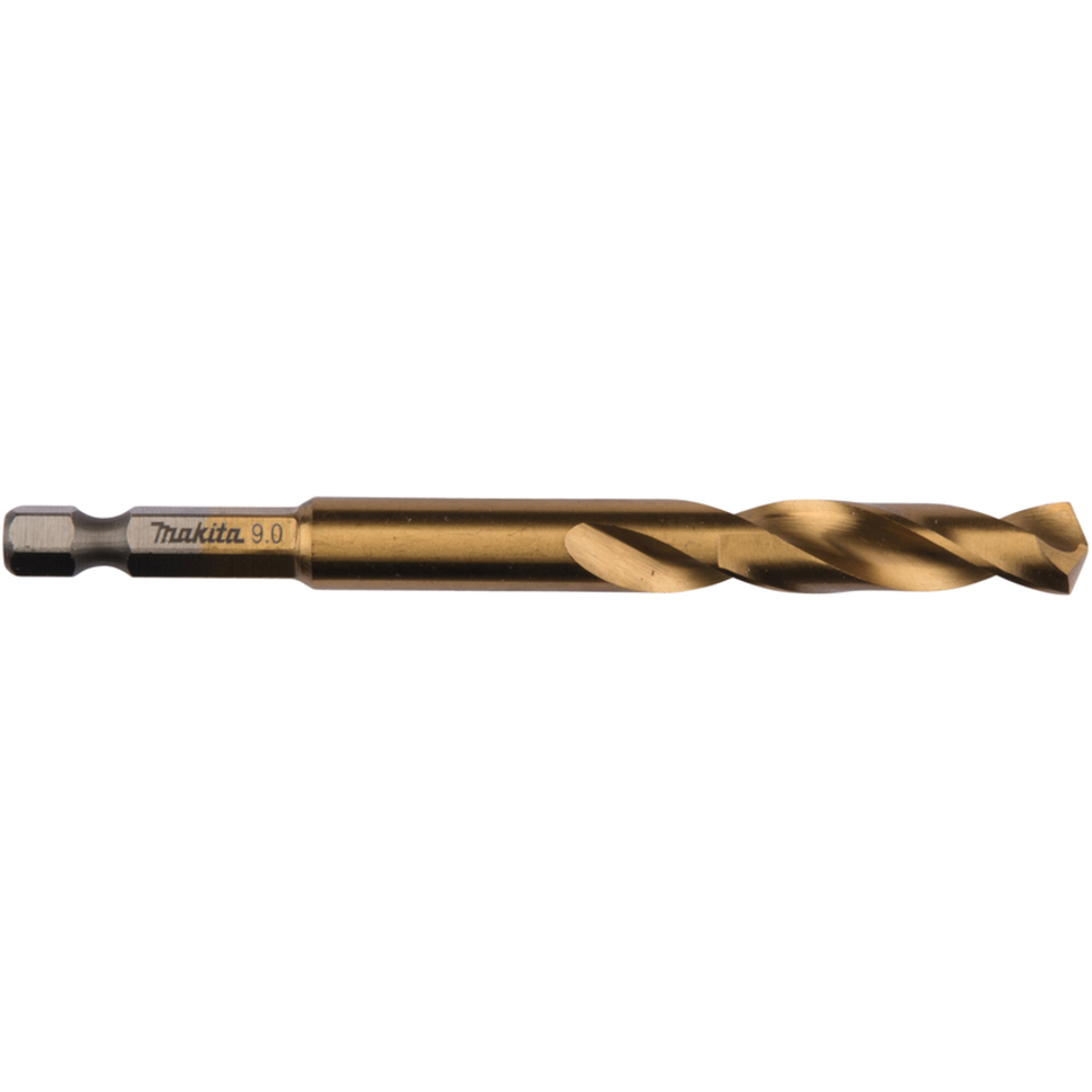 Forets courts à métaux HSS titane, hex 1/4'', pour visseuses à chocs 9X102 - MAKITA - B-51035
