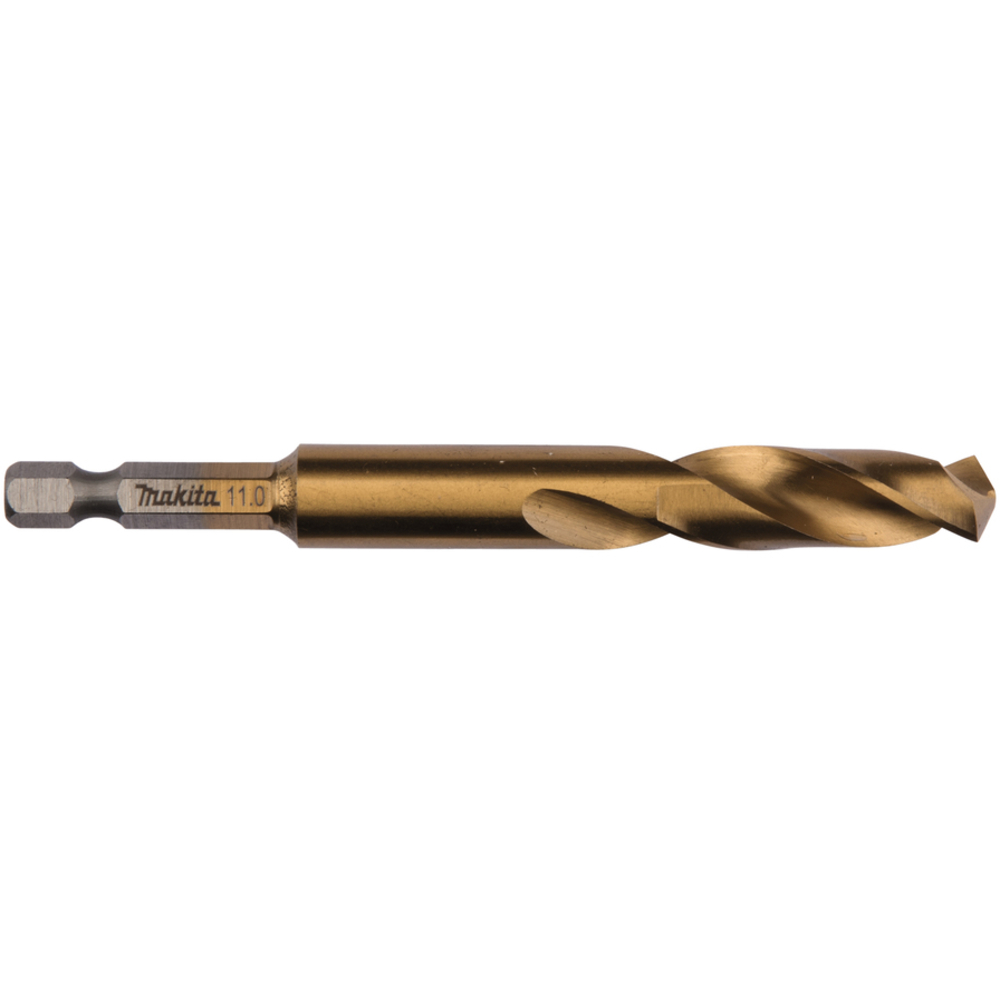 FORETS COURTS À MÉTAUX HSS TITANE, HEX 1/4'', POUR VISSEUSES À CHOCS 11X102 - MAKITA - B-51057