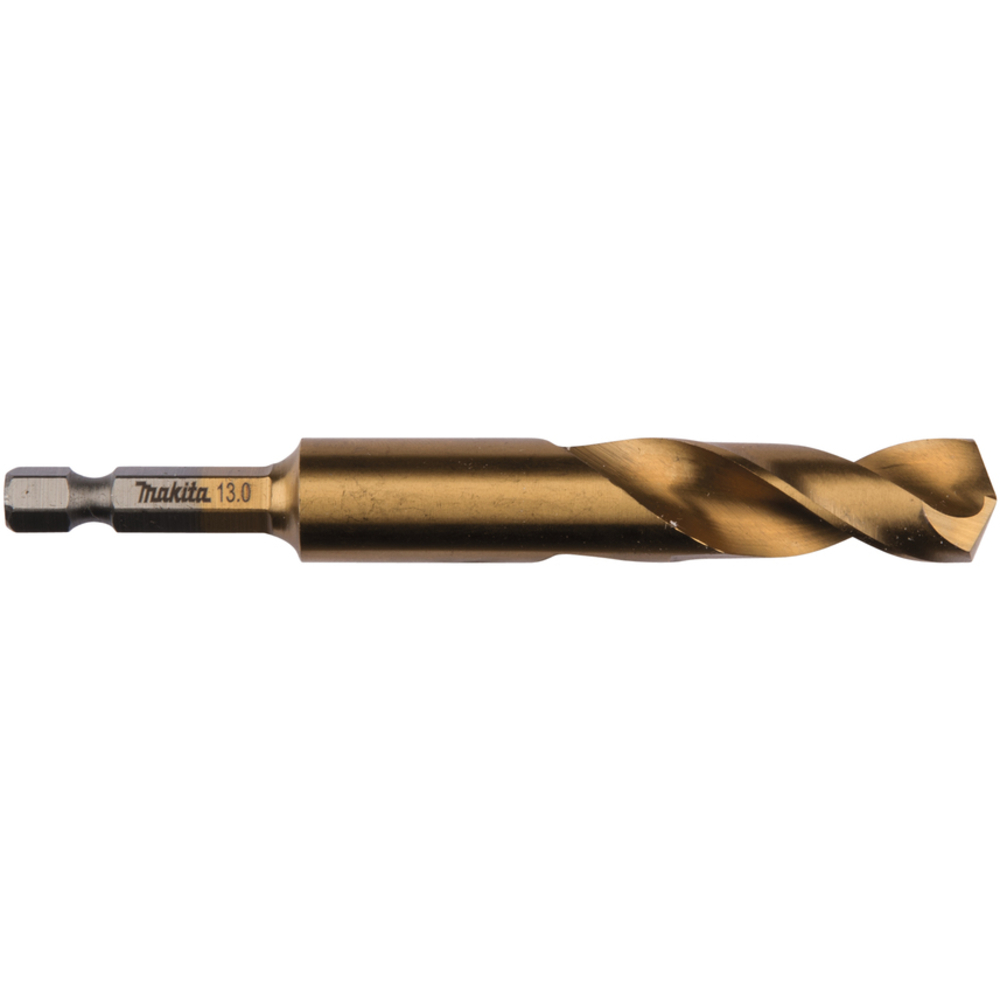 FORETS COURTS À MÉTAUX HSS TITANE, HEX 1/4'', POUR VISSEUSES À CHOCS 13X102 - MAKITA - B-51079