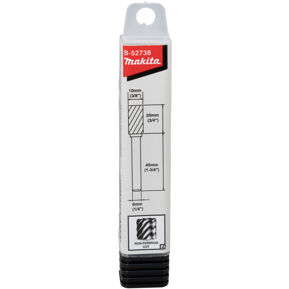 FRAISE LIME 10X20MM Q6 NON FERREUX CYL. EN BOUT - MAKITA - B-52738